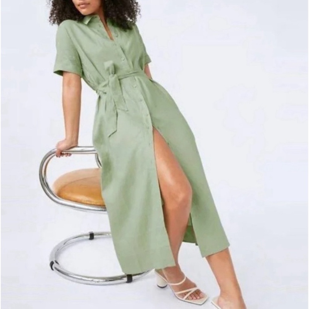 Aritzia NWT Eleta dress size small Sage frost green shade